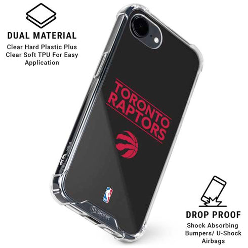 NBA Toronto Raptors Standard - Black iPhone 16e Clear Case