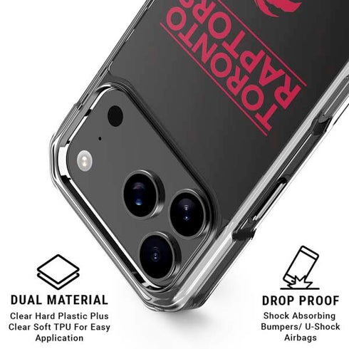 NBA Toronto Raptors Standard - Black iPhone 18 Pro Clear Case
