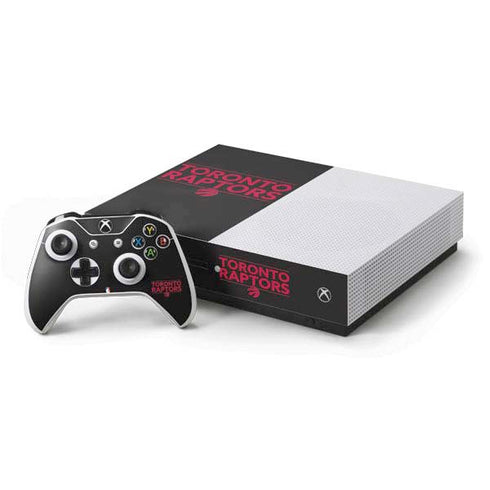 NBA Toronto Raptors Standard - Black Xbox One S Console and Controller Bundle Skin