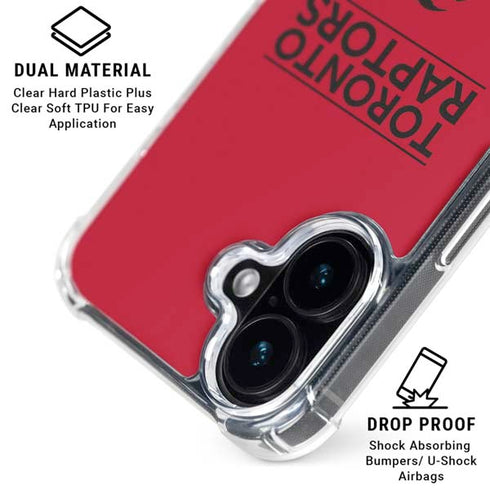 NBA Toronto Raptors Standard - Red iPhone 17 Clear Case