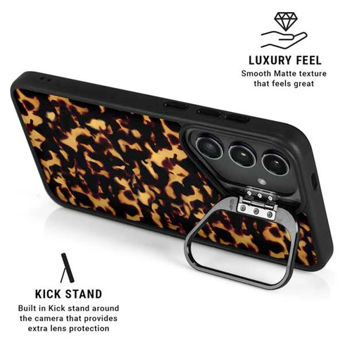 Tortoise Shell Galaxy S24 FE Kickstand Case