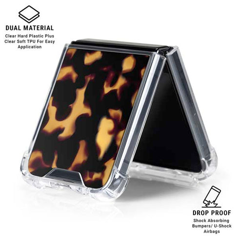 Tortoise Shell Galaxy Z Flip6 Clear Case