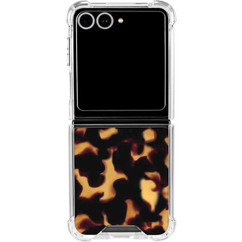 Tortoise Shell Galaxy Z Flip7 Clear Case