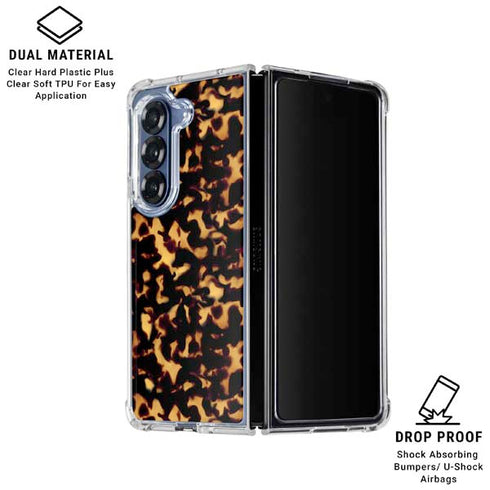 Tortoise Shell Galaxy Z Fold7 Clear Case
