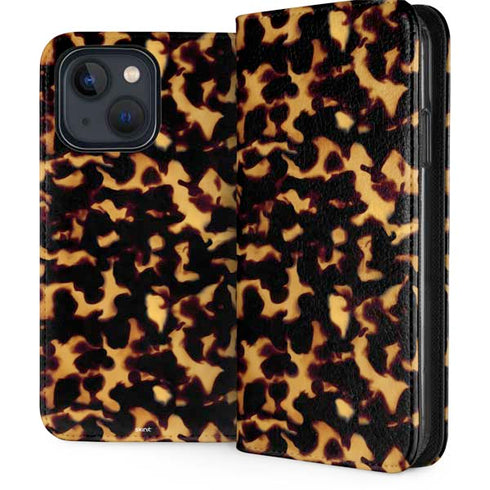 Tortoise Shell iPhone 15 Folio Case