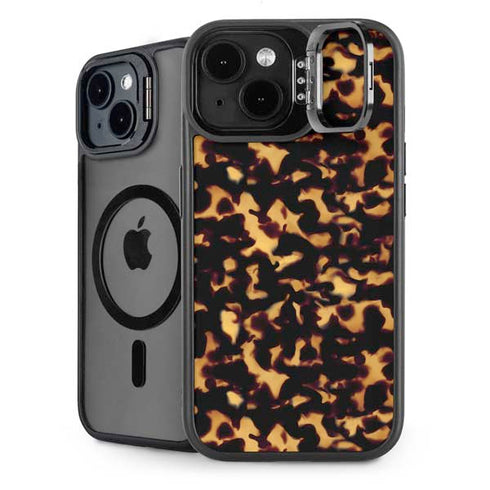 Tortoise Shell iPhone 15 Plus Kickstand Case