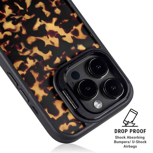 Tortoise Shell iPhone 15 Pro Max Kickstand Case