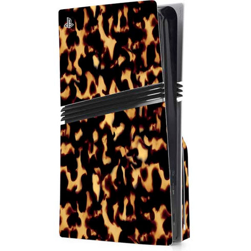 Tortoise Shell PS5 Pro Disk Console Skin