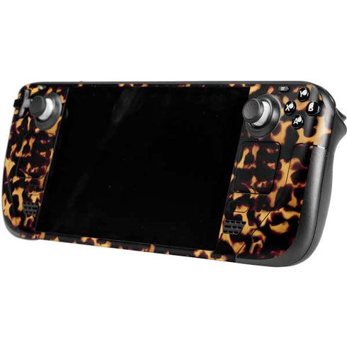 Tortoise Shell Steam Deck Handheld Gaming Computer OLED Skin