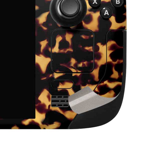 Tortoise Shell Steam Deck Handheld Gaming Computer OLED Skin