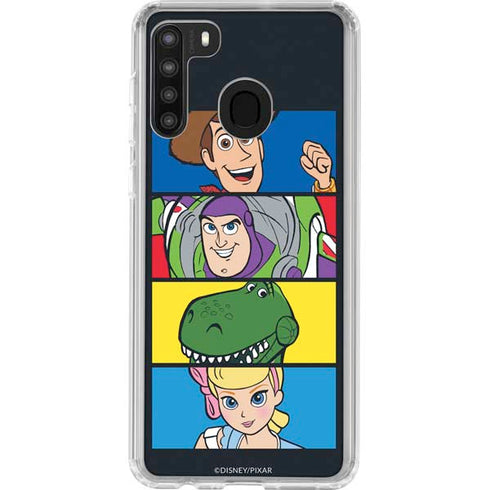 Disney Toy Story Character Grid Galaxy A21 Clear Case