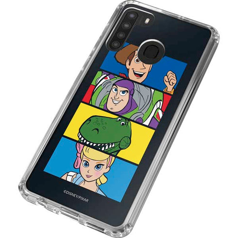 Disney Toy Story Character Grid Galaxy A21 Clear Case
