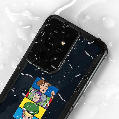 Disney Toy Story Character Grid Galaxy S24 Ultra Waterproof Case