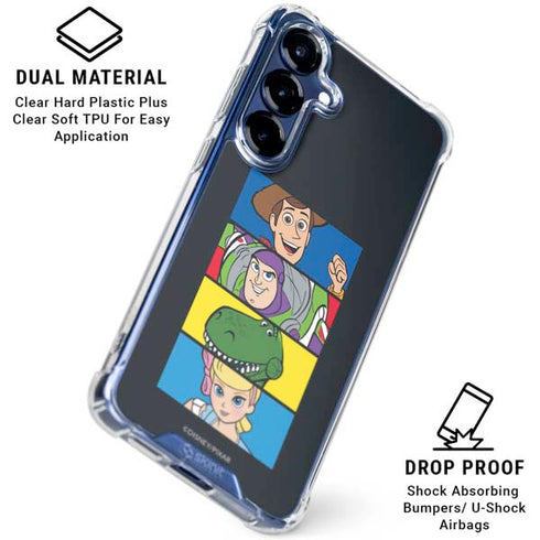 Disney Toy Story Character Grid Galaxy S25 Plus Clear Case