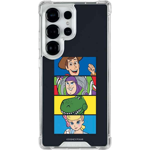 Disney Toy Story Character Grid Galaxy S25 Ultra Clear Case