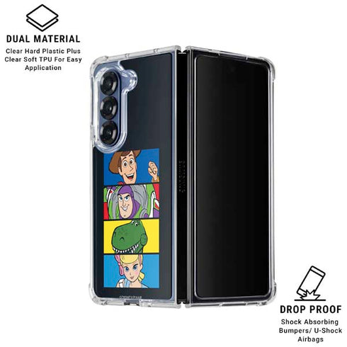 Disney Toy Story Character Grid Galaxy Z Fold6 Clear Case