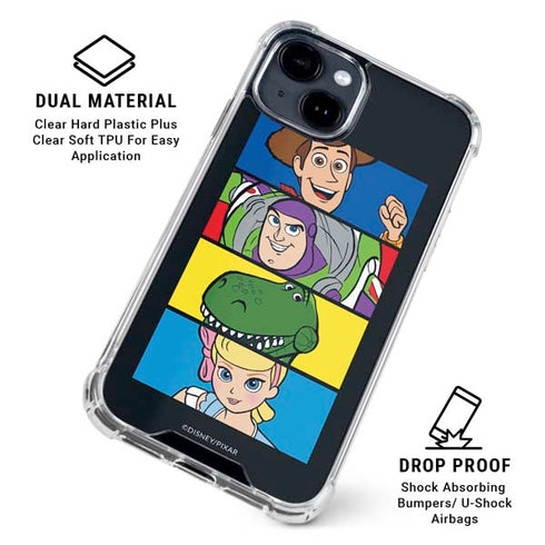 Disney Toy Story Character Grid iPhone 15 Clear Case