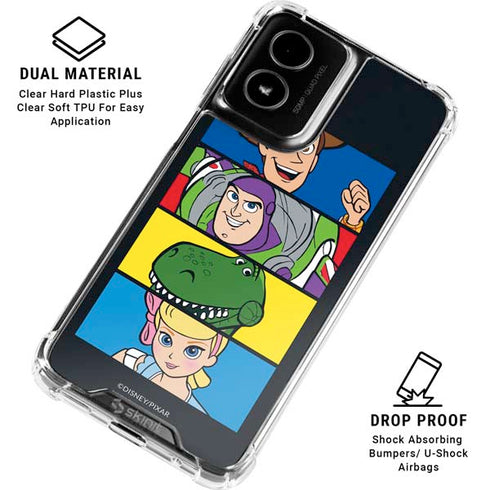 Disney Toy Story Character Grid Moto G Power 5G (2024) Clear Case