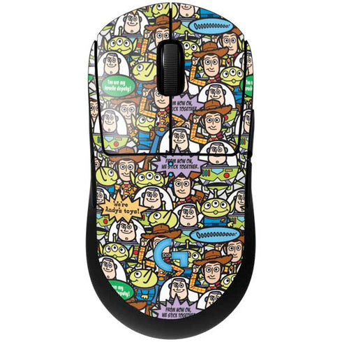 Disney Toy Story Characters Collage Pattern G Pro Wireless Gaming Mouse Skin