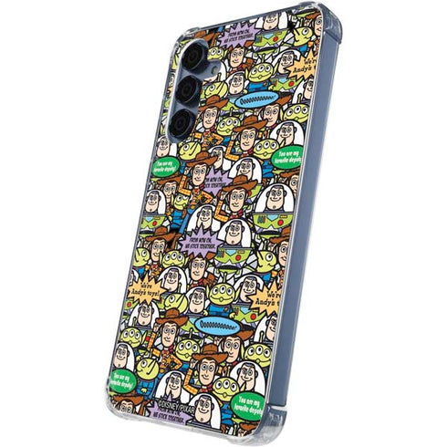 Disney Toy Story Characters Collage Pattern Galaxy A35 5G Clear Case