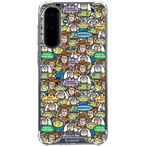 Disney Toy Story Characters Collage Pattern Galaxy A36 5G Clear Case