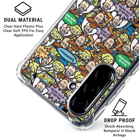 Disney Toy Story Characters Collage Pattern Galaxy A36 5G Clear Case