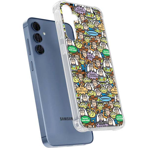 Disney Toy Story Characters Collage Pattern Galaxy A55 5G Clear Case