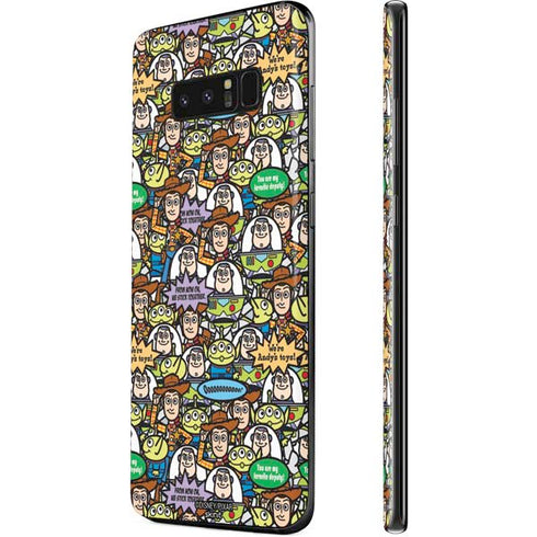 Disney Toy Story Characters Collage Pattern Galaxy Note 8 Skin