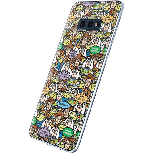 Disney Toy Story Characters Collage Pattern Galaxy S10e Skin