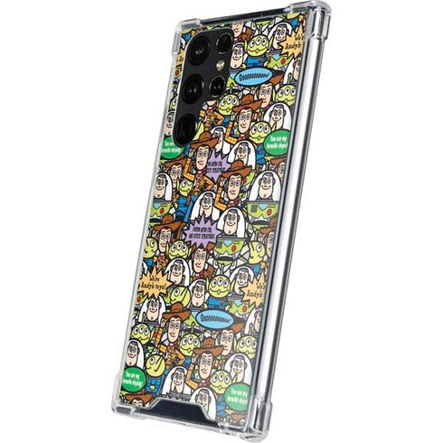Disney Toy Story Characters Collage Pattern Galaxy S23 Ultra Clear Case