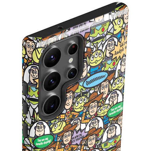 Disney Toy Story Characters Collage Pattern Galaxy S23 Ultra Pro Case