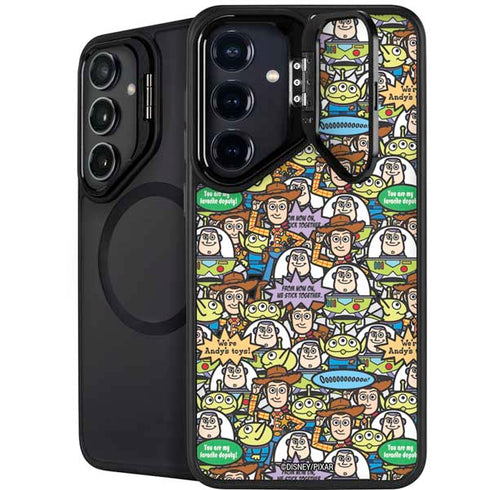 Disney Toy Story Characters Collage Pattern Galaxy S24 FE Kickstand Case