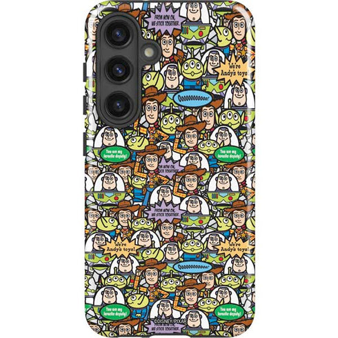 Disney Toy Story Characters Collage Pattern Galaxy S25 Impact Case