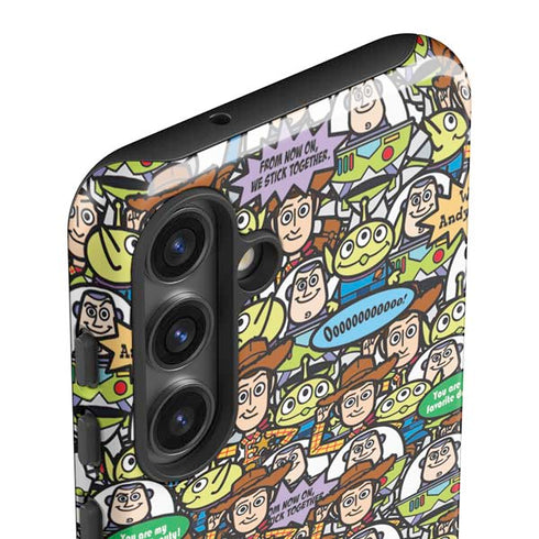 Disney Toy Story Characters Collage Pattern Galaxy S25 Plus Impact Case