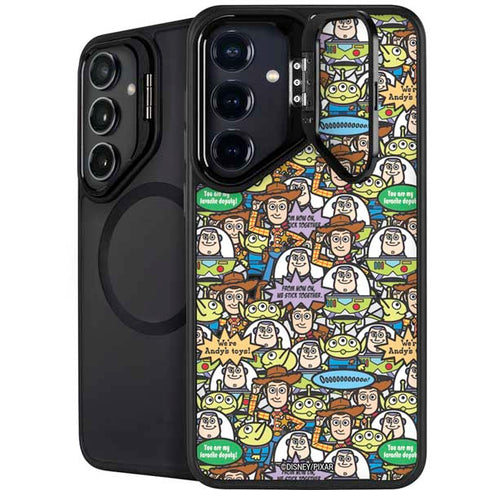 Disney Toy Story Characters Collage Pattern Galaxy S24 Plus Kickstand Case