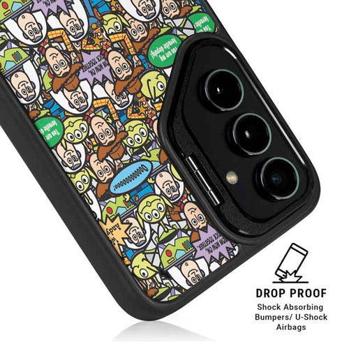 Disney Toy Story Characters Collage Pattern Galaxy S25 Plus Kickstand Case