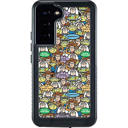 Disney Toy Story Characters Collage Pattern Galaxy S24 Plus Waterproof Case