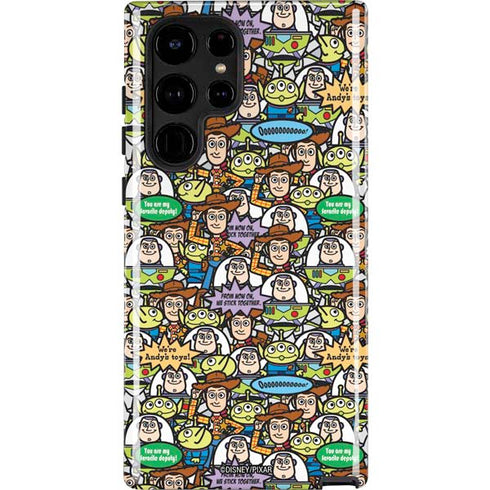 Disney Toy Story Characters Collage Pattern Galaxy S25 Ultra Impact Case