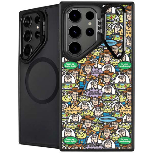 Disney Toy Story Characters Collage Pattern Galaxy S24 Ultra Kickstand Case