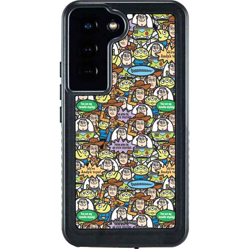 Disney Toy Story Characters Collage Pattern Galaxy S24 Waterproof Case