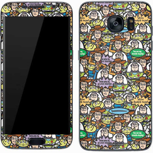 Disney Toy Story Characters Collage Pattern Galaxy S7 Skin