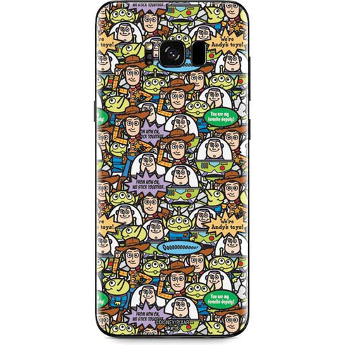 Disney Toy Story Characters Collage Pattern Galaxy S8 Plus Skin