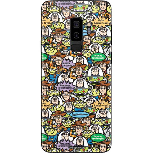 Disney Toy Story Characters Collage Pattern Galaxy S9 Plus Skin