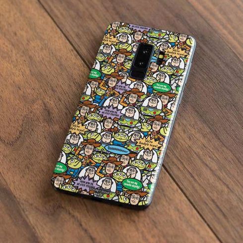 Disney Toy Story Characters Collage Pattern Galaxy S9 Plus Skin