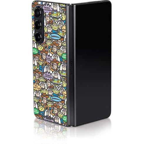 Disney Toy Story Characters Collage Pattern Galaxy Z Fold5 5G Skin