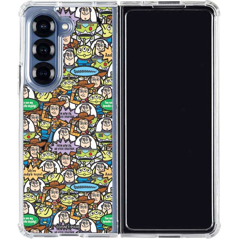 Disney Toy Story Characters Collage Pattern Galaxy Z Fold6 Clear Case