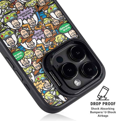 Disney Toy Story Characters Collage Pattern iPhone 13 Pro Max Kickstand Case
