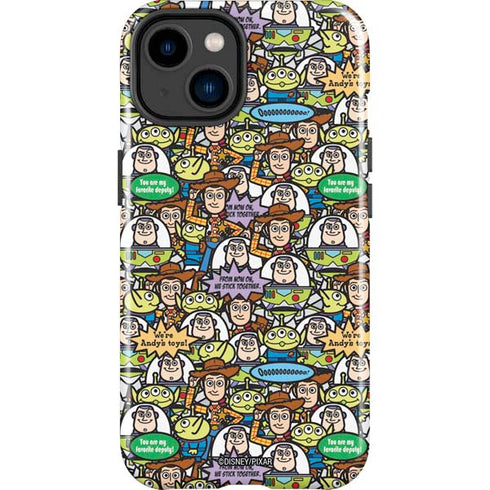 Disney Toy Story Characters Collage Pattern iPhone 15 Impact Case