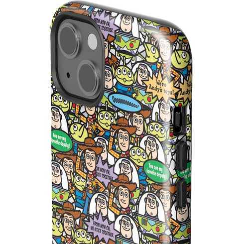 Disney Toy Story Characters Collage Pattern iPhone 15 Impact Case