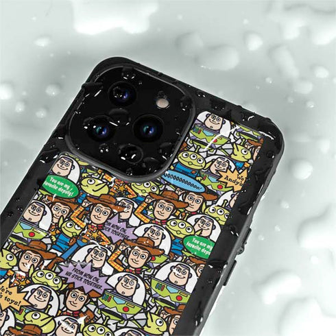 Disney Toy Story Characters Collage Pattern iPhone 15 Pro Waterproof Case